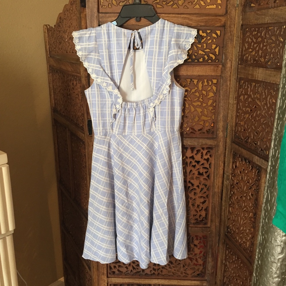 NEW NWT Draper James Embroidered Dress Blue - Picture 7 of 7